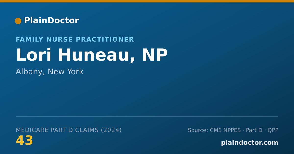 Shareable card for Lori Huneau, NP - Family Nurse Practitioner, Albany, NY