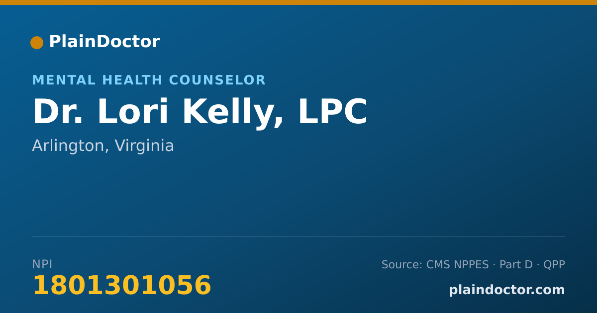 Shareable card for Lori Kelly, LPC - Mental Health Counselor, Arlington, VA