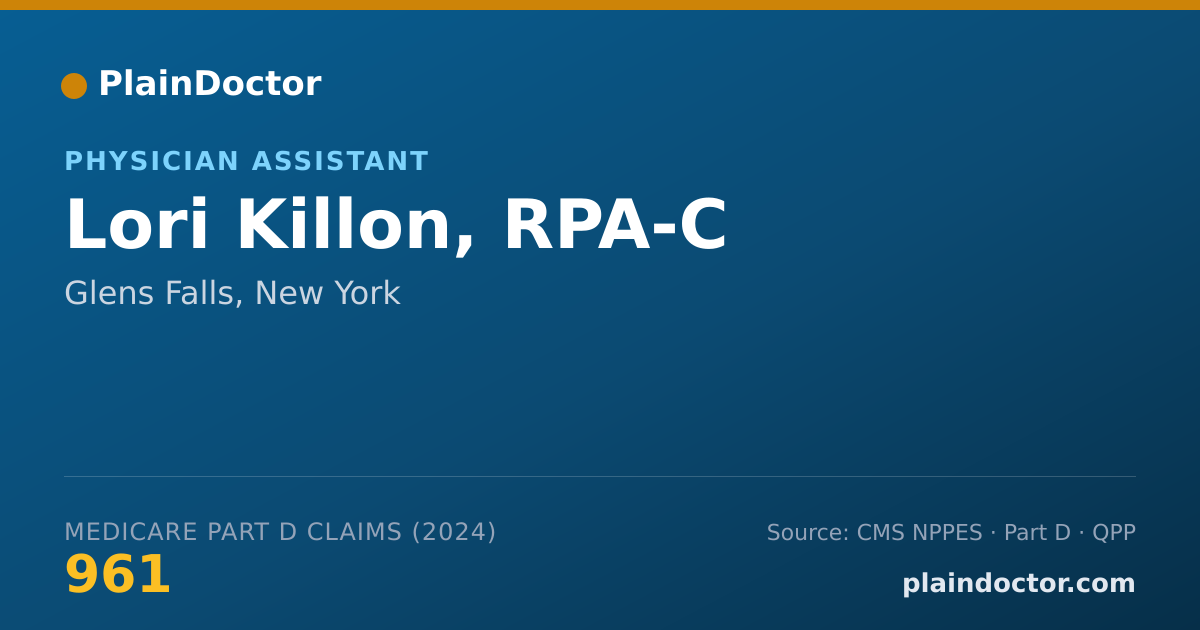 Shareable card for Lori Killon, RPA-C - Physician Assistant, Glens Falls, NY