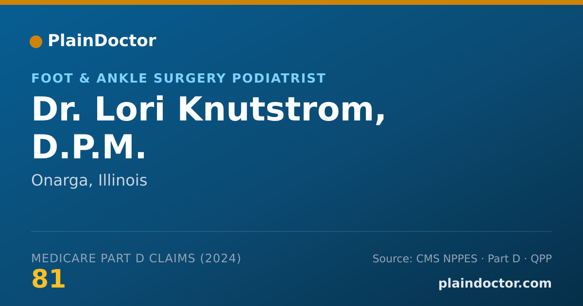 Shareable card for Lori Knutstrom, D.P.M. - Foot & Ankle Surgery Podiatrist, Onarga, IL