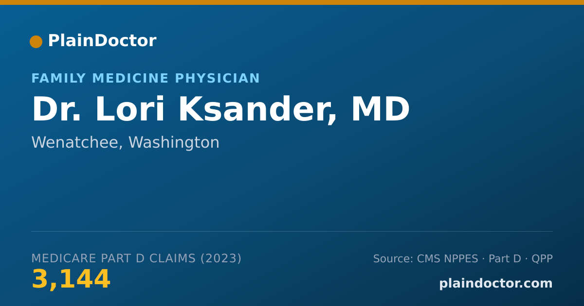 Shareable card for Lori Ksander, MD - Family Medicine Physician, Wenatchee, WA
