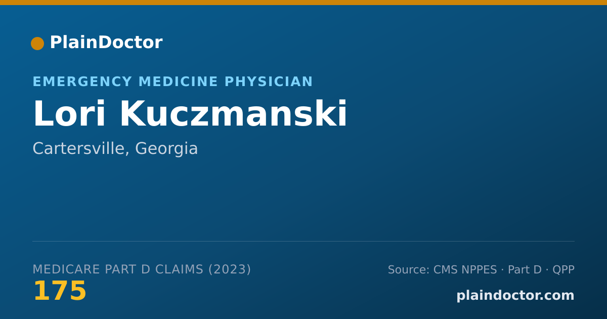 Shareable card for Lori Kuczmanski - Emergency Medicine Physician, Cartersville, GA