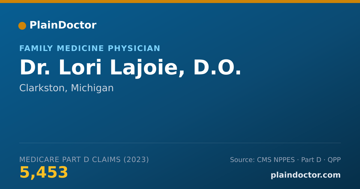 Shareable card for Lori Lajoie, D.O. - Family Medicine Physician, Clarkston, MI