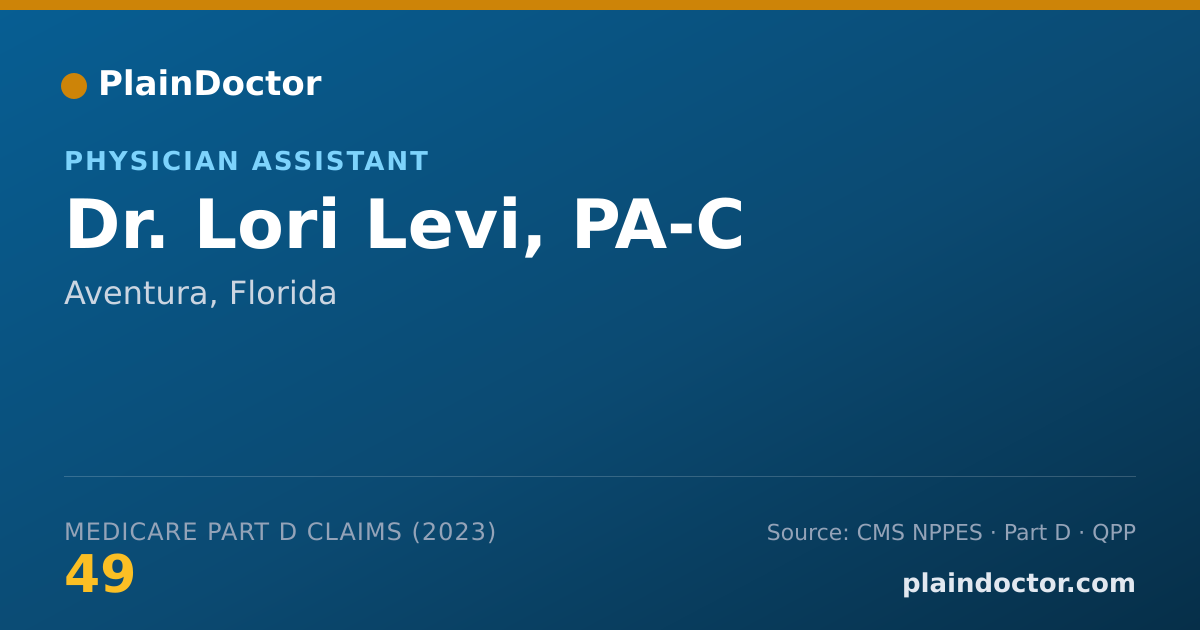 Shareable card for Lori Levi, PA-C - Physician Assistant, Aventura, FL