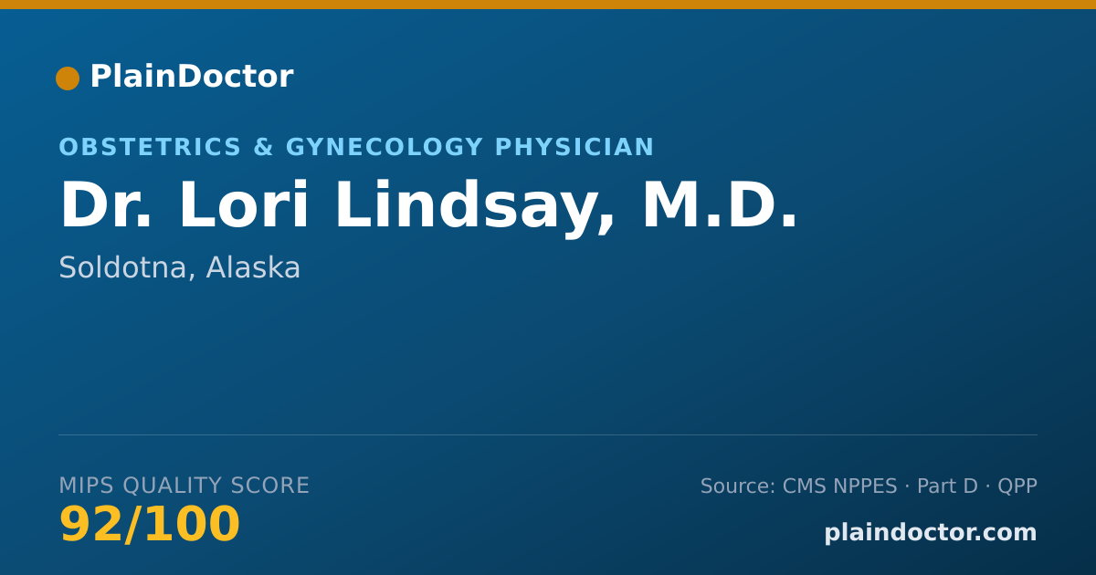 Shareable card for Lori Lindsay, M.D. - Obstetrics & Gynecology Physician, Soldotna, AK