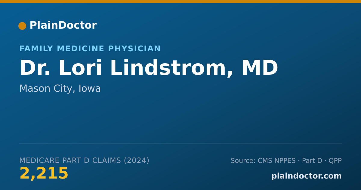 Shareable card for Lori Lindstrom, MD - Family Medicine Physician, Mason City, IA