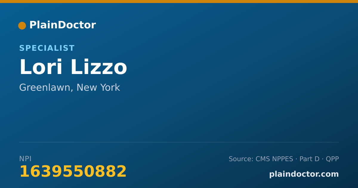 Shareable card for Lori Lizzo - Specialist, Greenlawn, NY