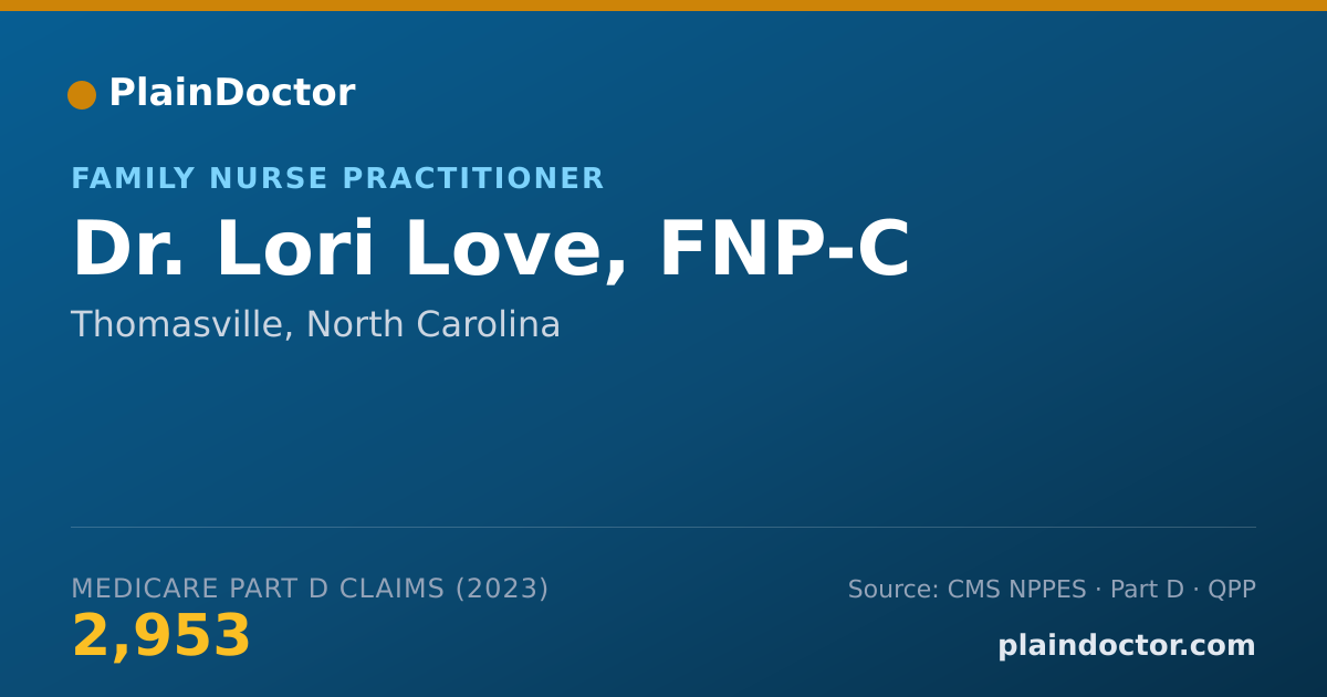 Shareable card for Lori Love, FNP-C - Family Nurse Practitioner, Thomasville, NC