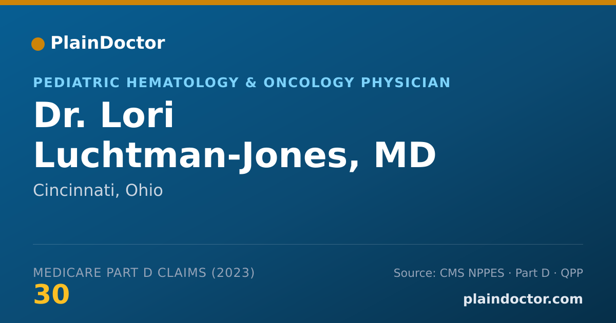 Shareable card for Lori Luchtman-Jones, MD - Pediatric Hematology & Oncology Physician, Cincinnati, OH