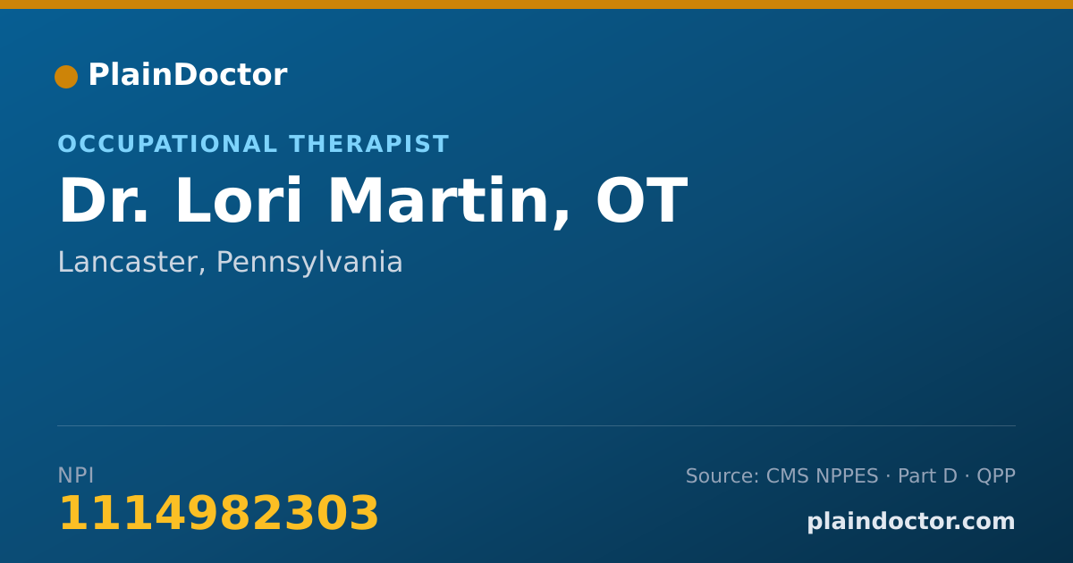 Shareable card for Lori Martin, OT - Occupational Therapist, Lancaster, PA