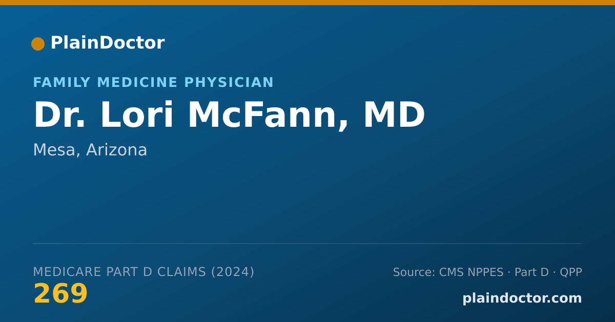 Shareable card for Lori McFann, MD - Family Medicine Physician, Mesa, AZ