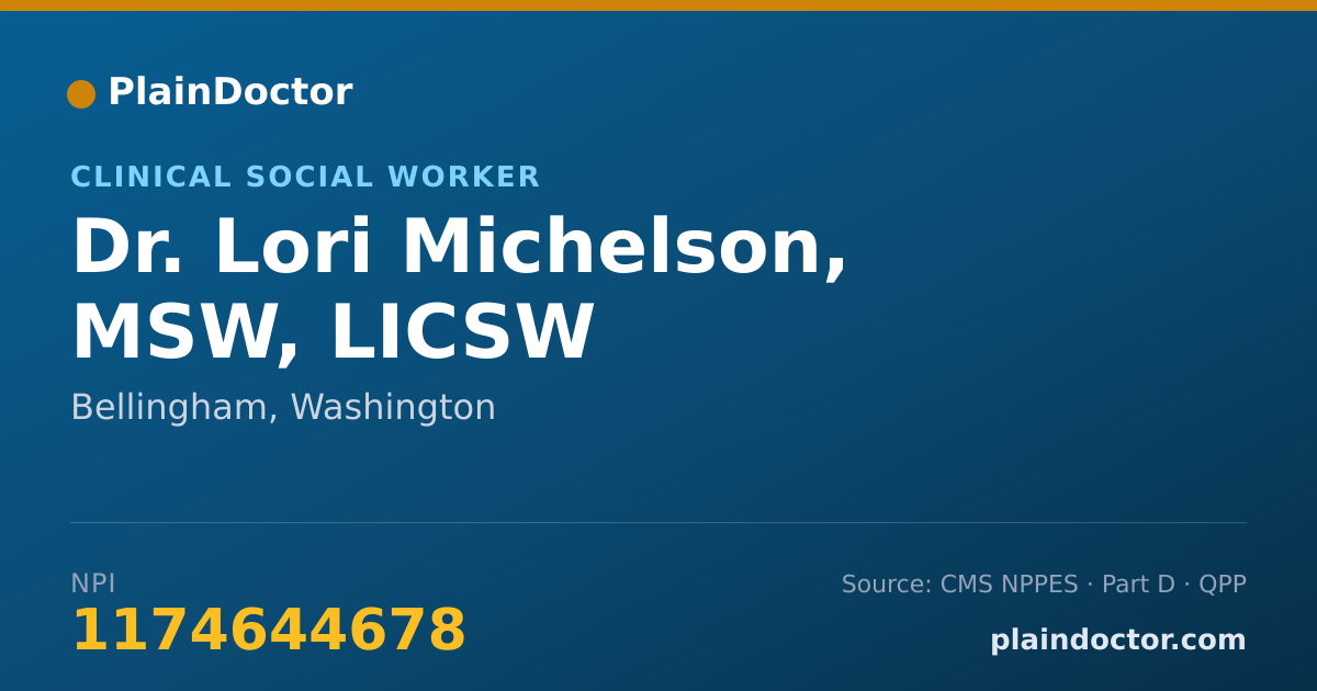 Shareable card for Lori Michelson, MSW, LICSW - Clinical Social Worker, Bellingham, WA
