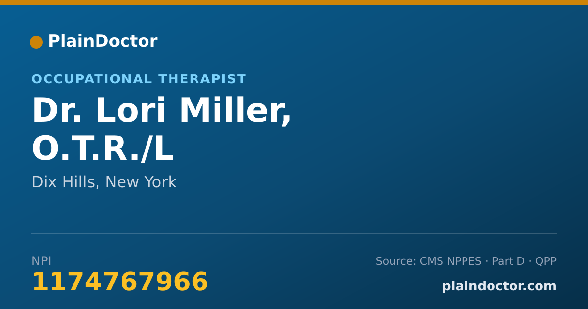 Shareable card for Lori Miller, O.T.R./L - Occupational Therapist, Dix Hills, NY