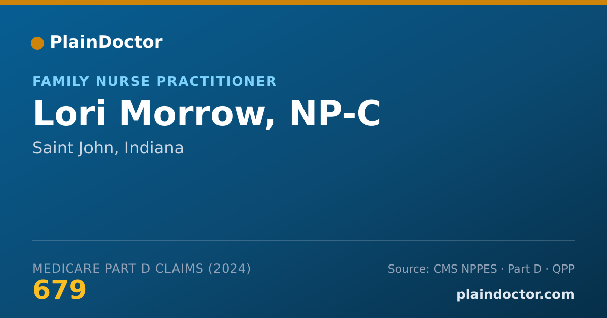 Shareable card for Lori Morrow, NP-C - Family Nurse Practitioner, Saint John, IN