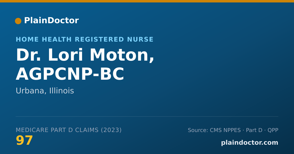 Shareable card for Lori Moton, AGPCNP-BC - Home Health Registered Nurse, Urbana, IL