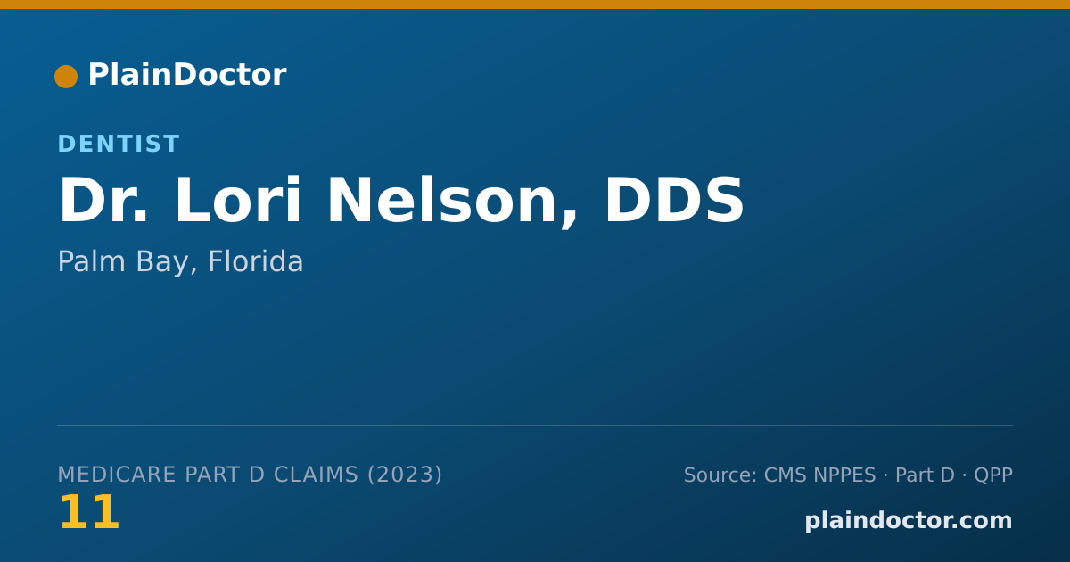 Shareable card for Lori Nelson, DDS - Dentist, Palm Bay, FL