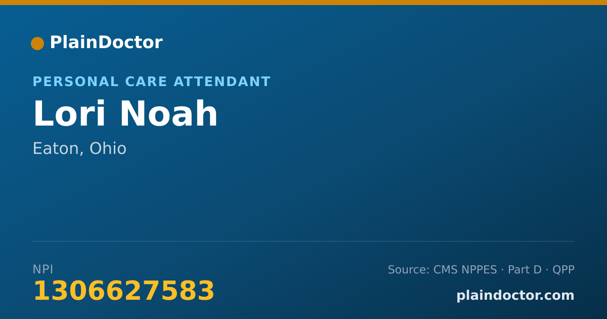 Shareable card for Lori Noah - Personal Care Attendant, Eaton, OH