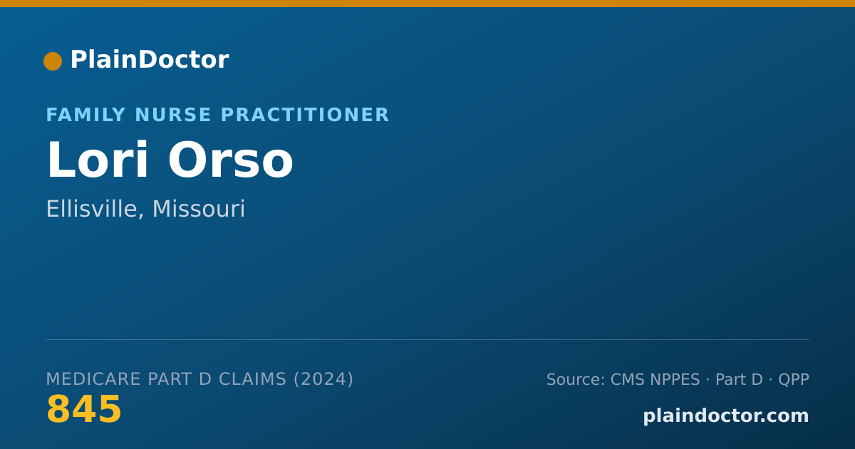 Shareable card for Lori Orso - Family Nurse Practitioner, Ellisville, MO