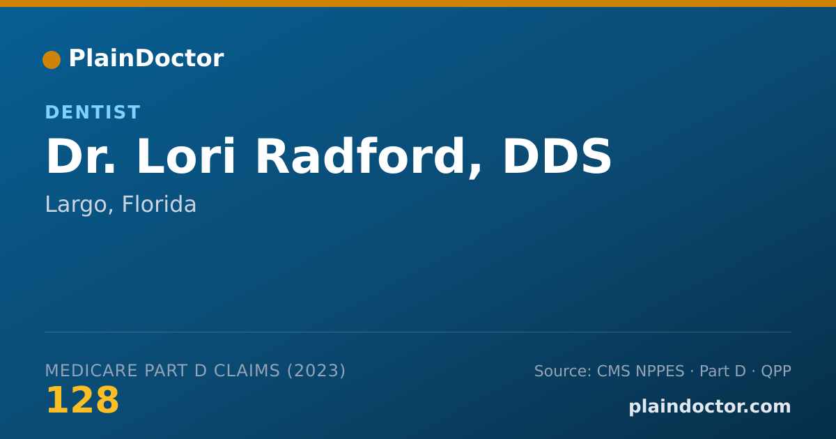 Shareable card for Lori Radford, DDS - Dentist, Largo, FL