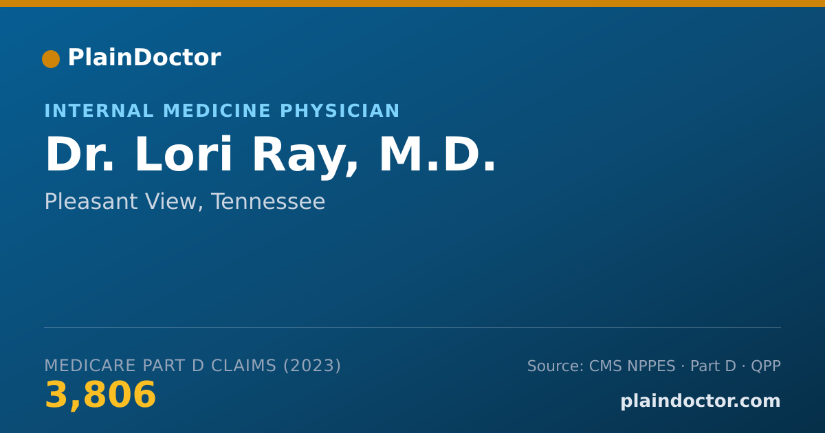 Shareable card for Lori Ray, M.D. - Internal Medicine Physician, Pleasant View, TN