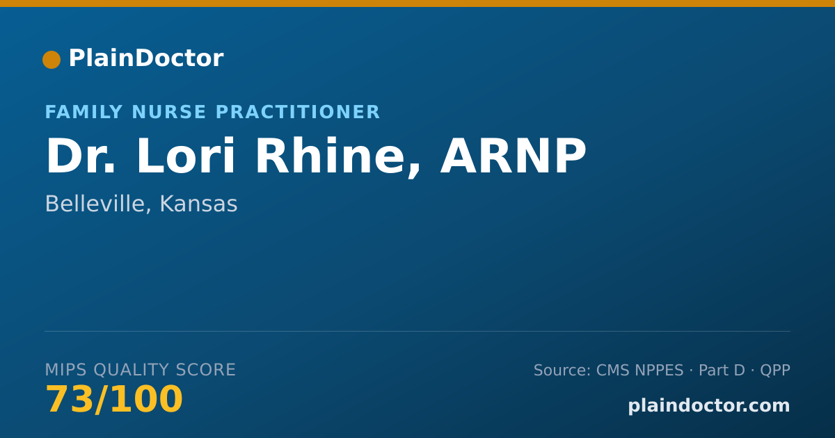 Shareable card for Lori Rhine, ARNP - Family Nurse Practitioner, Belleville, KS