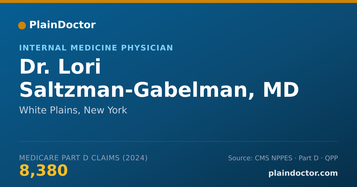 Shareable card for Lori Saltzman-Gabelman, MD - Internal Medicine Physician, White Plains, NY