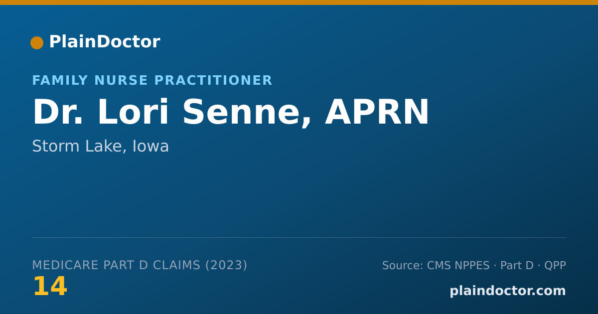 Shareable card for Lori Senne, APRN - Family Nurse Practitioner, Storm Lake, IA
