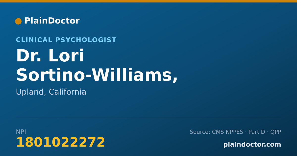 Shareable card for Lori Sortino-Williams, LICENSED PH.D. - Clinical Psychologist, Upland, CA