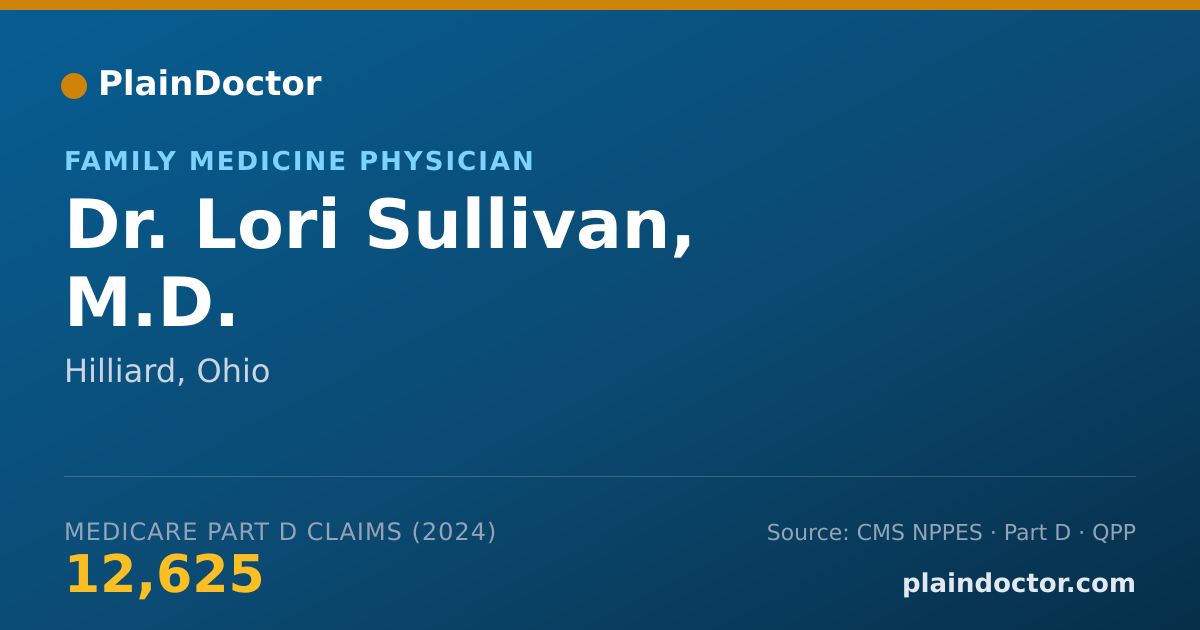 Shareable card for Lori Sullivan, M.D. - Family Medicine Physician, Hilliard, OH