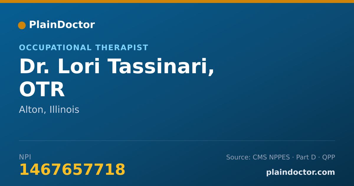 Shareable card for Lori Tassinari, OTR - Occupational Therapist, Alton, IL