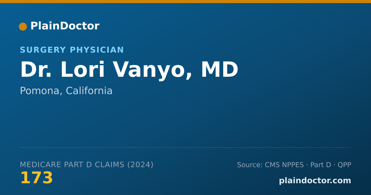 Shareable card for Lori Vanyo, MD - Surgery Physician, Pomona, CA