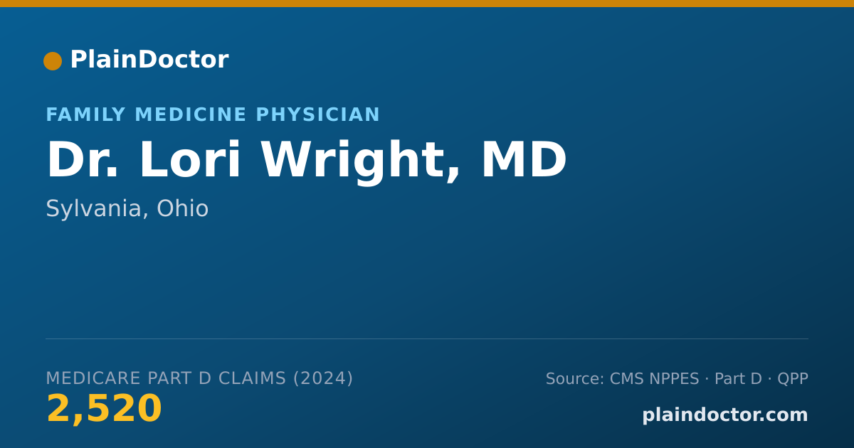 Shareable card for Lori Wright, MD - Family Medicine Physician, Sylvania, OH