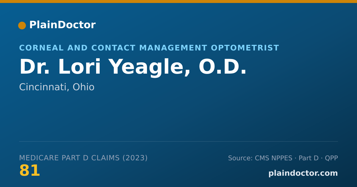 Shareable card for Lori Yeagle, O.D. - Corneal and Contact Management Optometrist, Cincinnati, OH