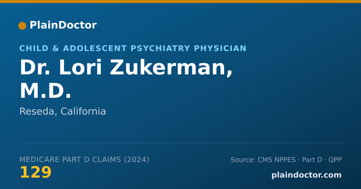 Shareable card for Lori Zukerman, M.D. - Psychiatry Physician, Reseda, CA