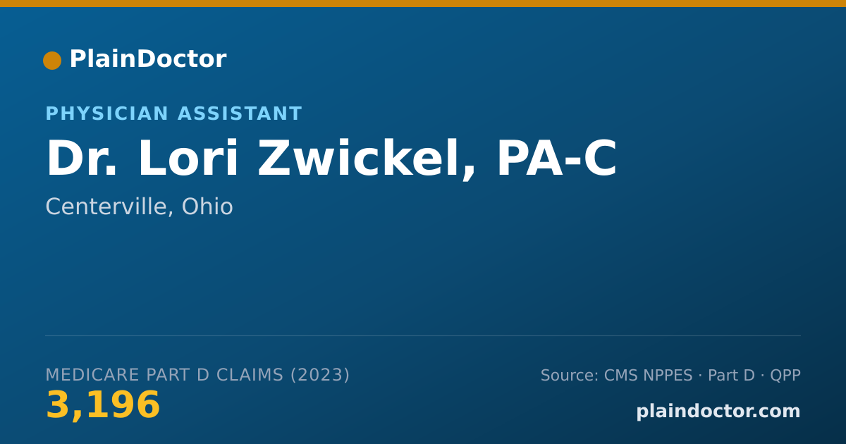 Shareable card for Lori Zwickel, PA-C - Physician Assistant, Centerville, OH