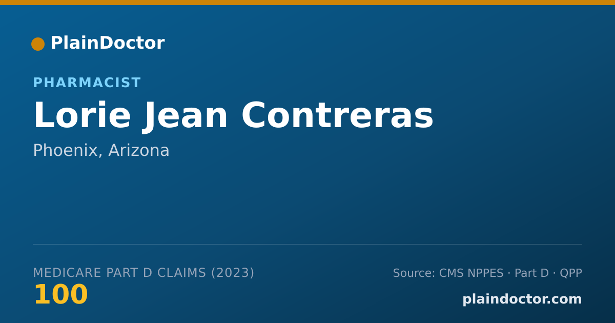Shareable card for Lorie Jean Contreras - Pharmacist, Phoenix, AZ