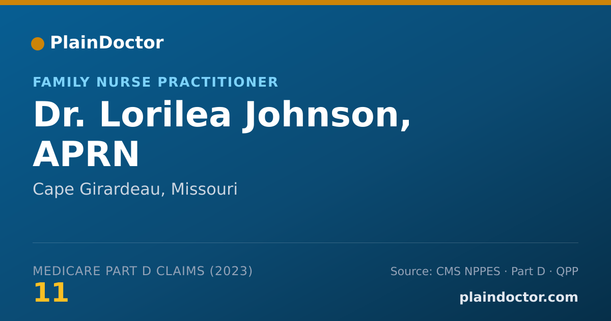 Shareable card for Lorilea Johnson, APRN - Family Nurse Practitioner, Cape Girardeau, MO