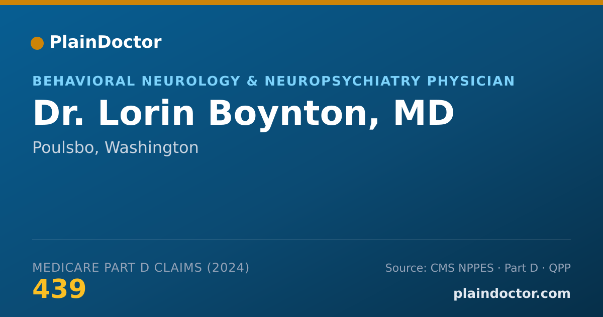 Shareable card for Lorin Boynton, MD - Behavioral Neurology & Neuropsychiatry Physician, Poulsbo, WA