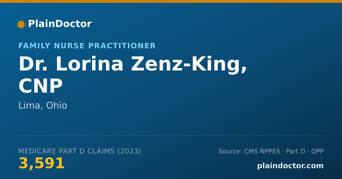 Shareable card for Lorina Zenz-King, CNP - Family Nurse Practitioner, Lima, OH