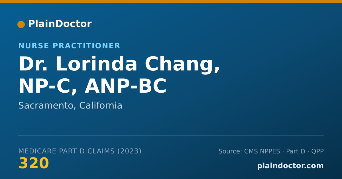 Shareable card for Lorinda Chang, NP-C, ANP-BC - Nurse Practitioner, Sacramento, CA
