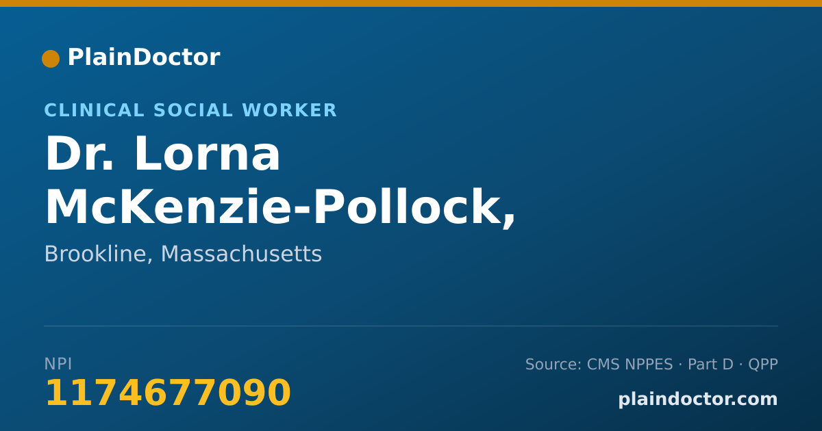 Shareable card for Lorna McKenzie-Pollock, LICSW - Clinical Social Worker, Brookline, MA