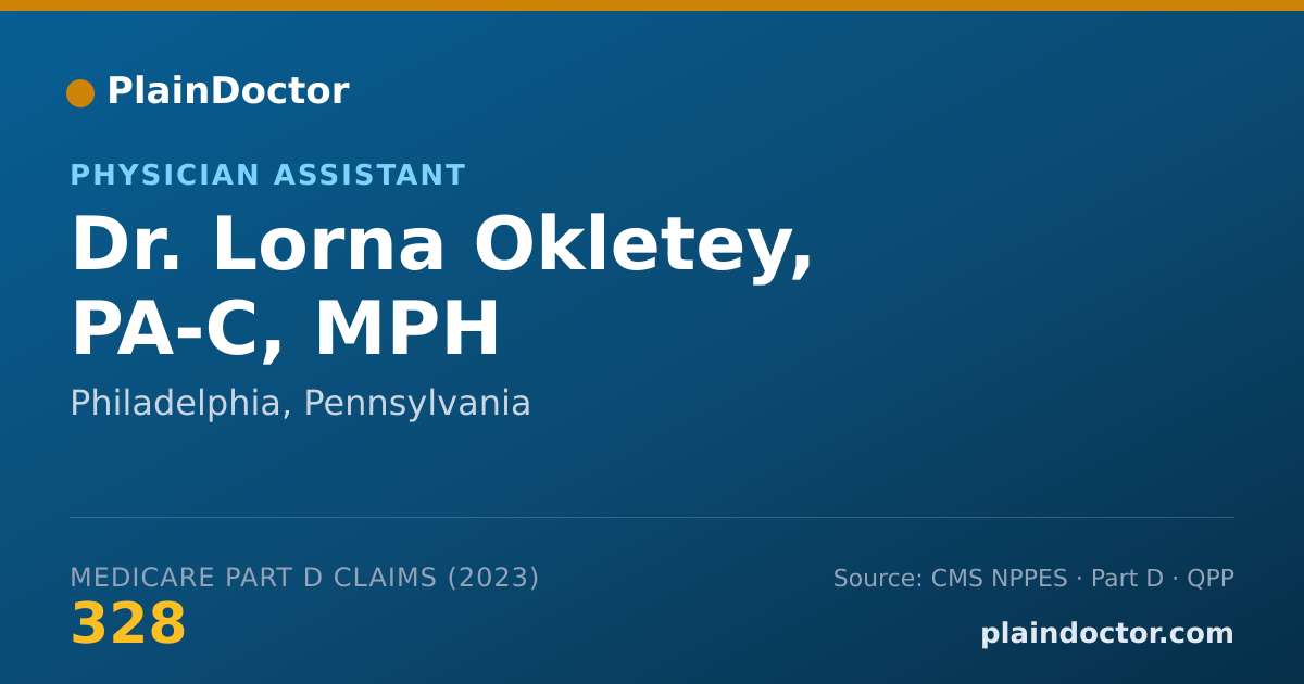 Shareable card for Lorna Okletey, PA-C, MPH - Physician Assistant, Philadelphia, PA