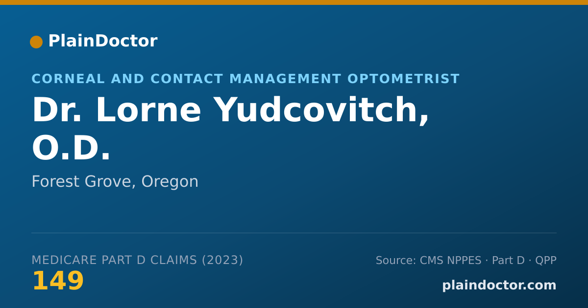 Shareable card for Lorne Yudcovitch, O.D. - Corneal and Contact Management Optometrist, Forest Grove, OR