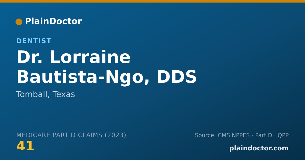 Shareable card for Lorraine Bautista-Ngo, DDS - Dentist, Tomball, TX