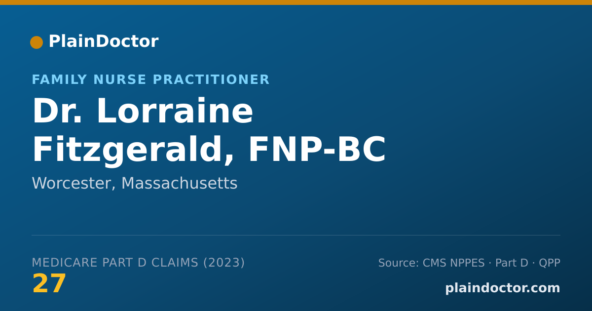 Shareable card for Lorraine Fitzgerald, FNP-BC - Family Nurse Practitioner, Worcester, MA