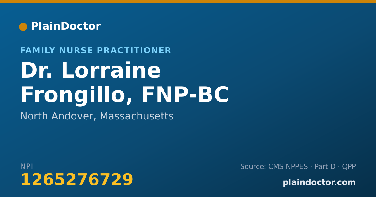 Shareable card for Lorraine Frongillo, FNP-BC - Family Nurse Practitioner, North Andover, MA