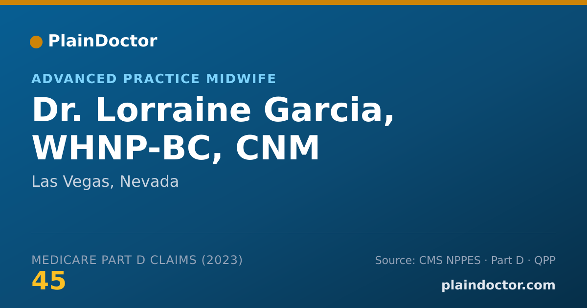 Shareable card for Lorraine Garcia, WHNP-BC, CNM - Advanced Practice Midwife, Las Vegas, NV