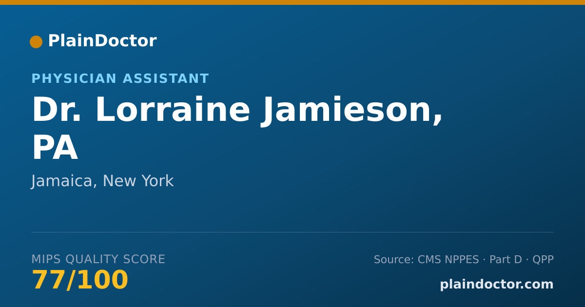 Shareable card for Lorraine Jamieson, PA - Physician Assistant, Jamaica, NY
