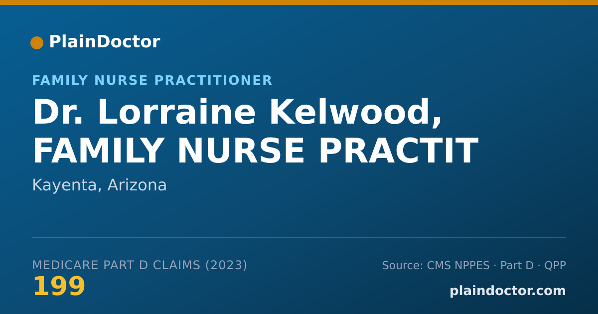 Shareable card for Lorraine Kelwood, FAMILY NURSE PRACTIT - Family Nurse Practitioner, Kayenta, AZ