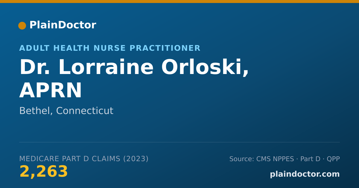 Shareable card for Lorraine Orloski, APRN - Adult Health Nurse Practitioner, Bethel, CT